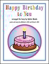 Happy Birthday to You Pedal or Lever Harp Solo cover
